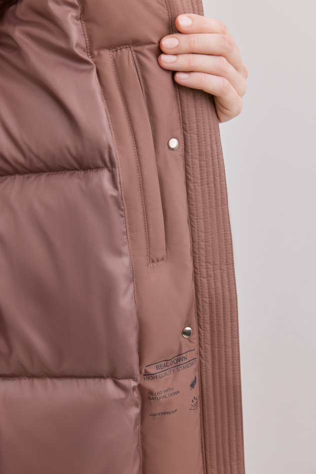 Пуховик с натуральным наполнителем и капюшоном Baon B0025502 - 6