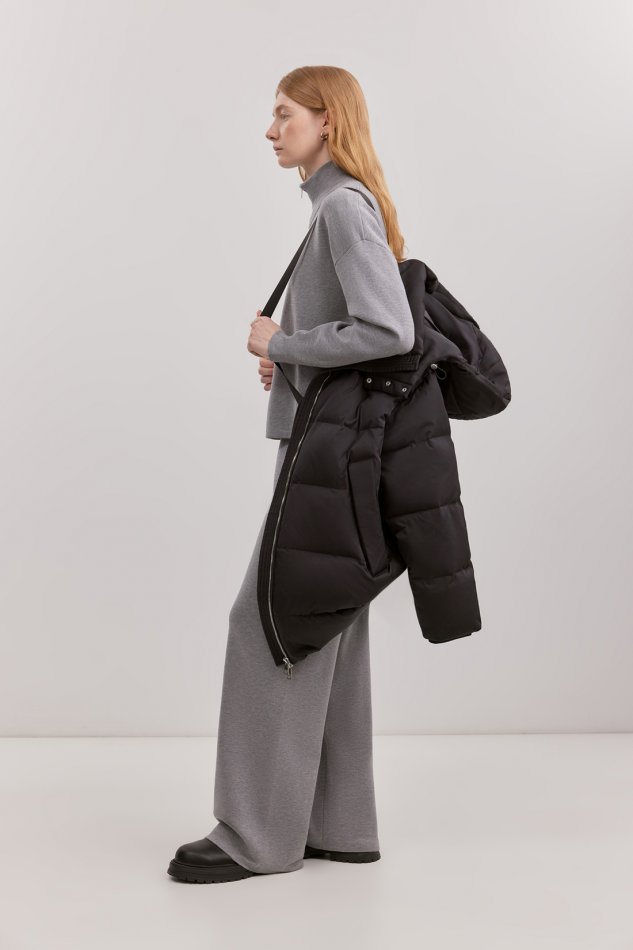 Удлиненный стеганый пуховик со съемным капюшоном Baon B0025522 - 5