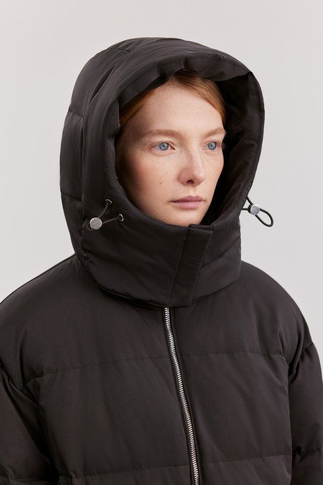 Удлиненный стеганый пуховик со съемным капюшоном Baon B0025522 - 6