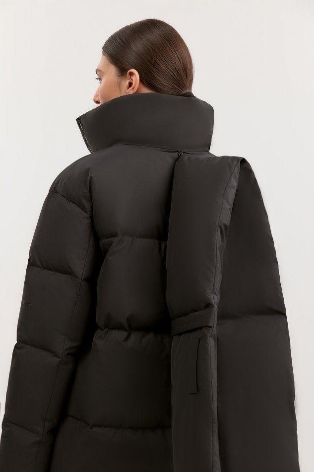 Объемный пуховик без капюшона Baon B0025524 - 6