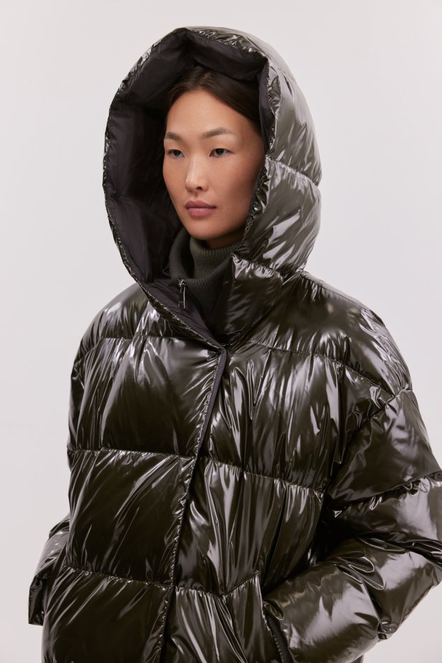 Женское пуховое пальто с несъемным капюшоном Baon B0224532 - 5