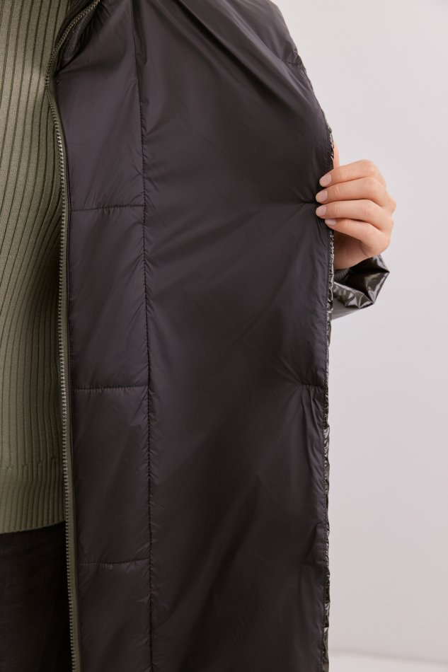 Женское пуховое пальто с несъемным капюшоном Baon B0224532 - 6