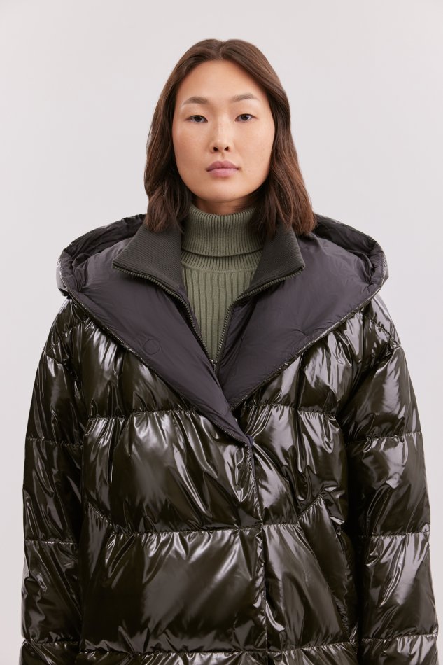 Женское пуховое пальто с несъемным капюшоном Baon B0224532 - 8