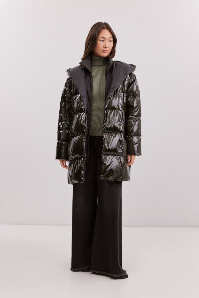 Женское пуховое пальто с несъемным капюшоном Baon B0224532 - 2