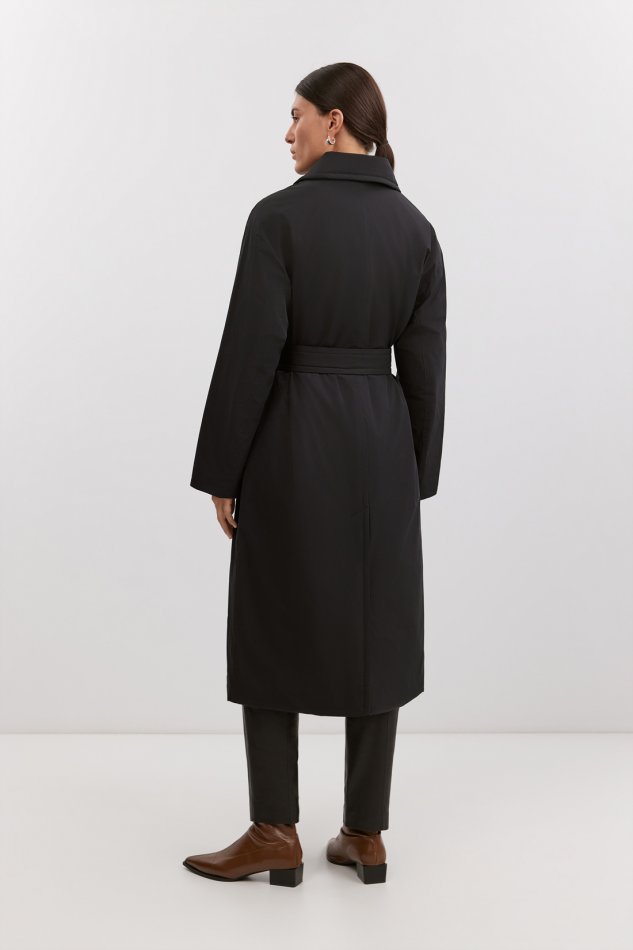 Утепленное классическое пальто-тренч Baon B0525501 - 3