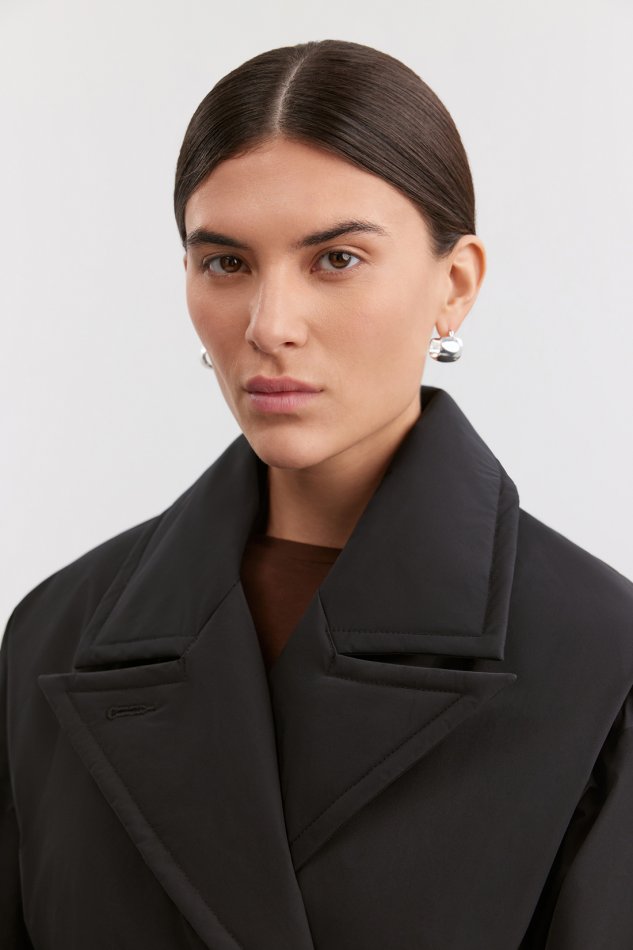 Утепленное классическое пальто-тренч Baon B0525501 - 4