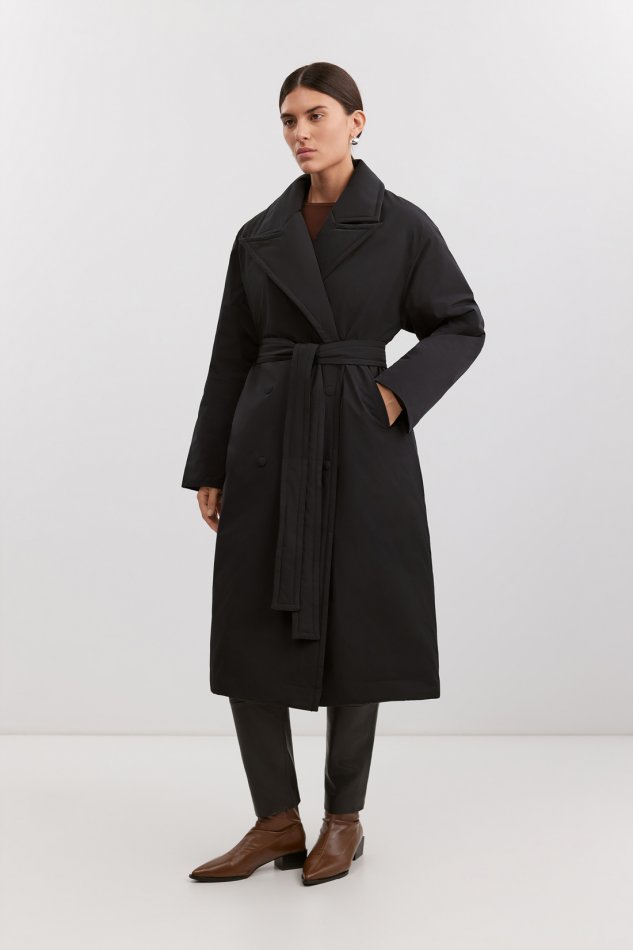 Утепленное классическое пальто-тренч Baon B0525501