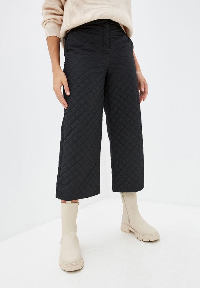 Утеплённые брюки-кюлоты - артикул B091505, цвет BLACK - купить по цене 4199руб. в интернет-магазине Baon
