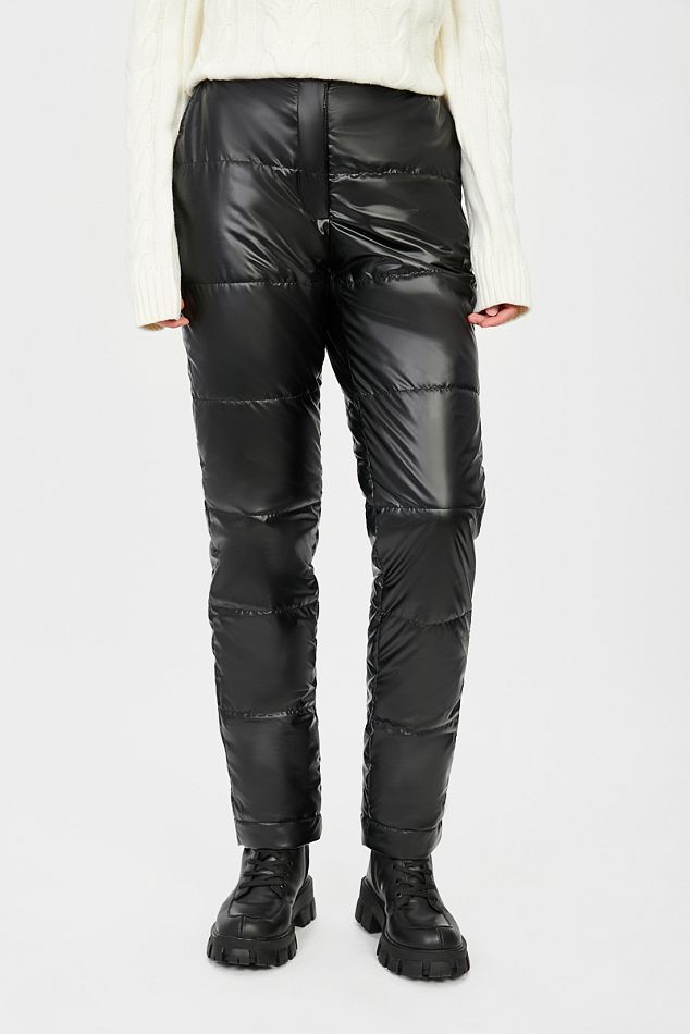 Блестящие утеплённые брюки - артикул B091509, цвет BLACK - купить по цене5759 руб. в интернет-магазине Baon