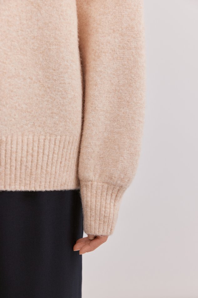 Базовый оверсайз джемпер с высоким воротником Baon B1325540 - 6