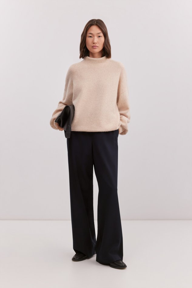 Базовый оверсайз джемпер с высоким воротником Baon B1325540 - 2