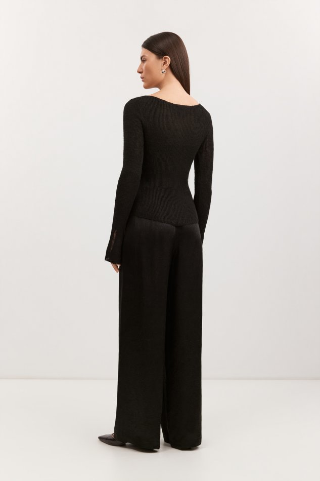 Облегающий джемпер с перьями и бусинами Baon B1325550 - 3