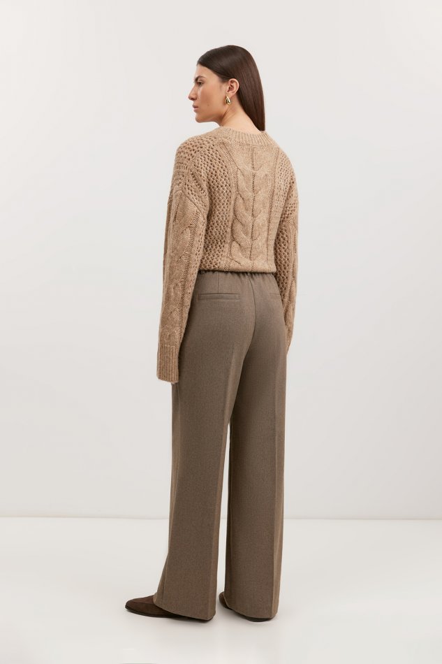 Прямые классические теплые брюки с шерстью Baon B2925536 - 3