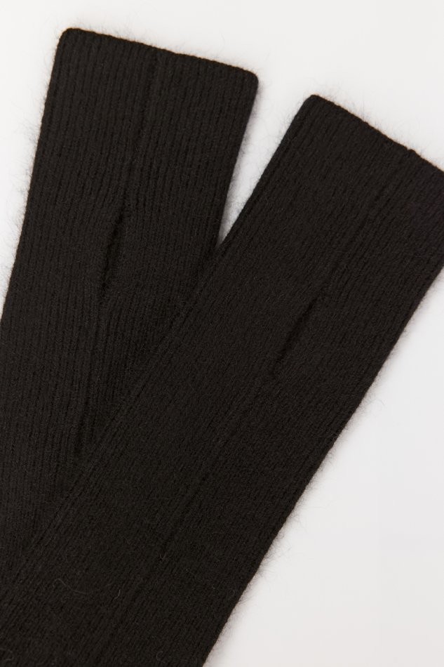 Вязаные теплые перчатки-митенки с шерстью Baon B3625502 - 3