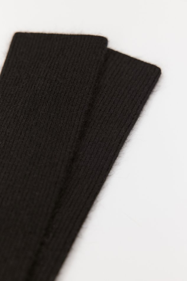 Вязаные теплые перчатки-митенки с шерстью Baon B3625502 - 4