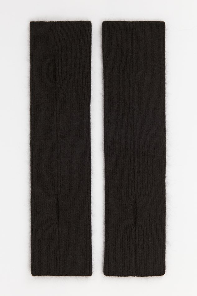 Вязаные теплые перчатки-митенки с шерстью Baon B3625502 - 2