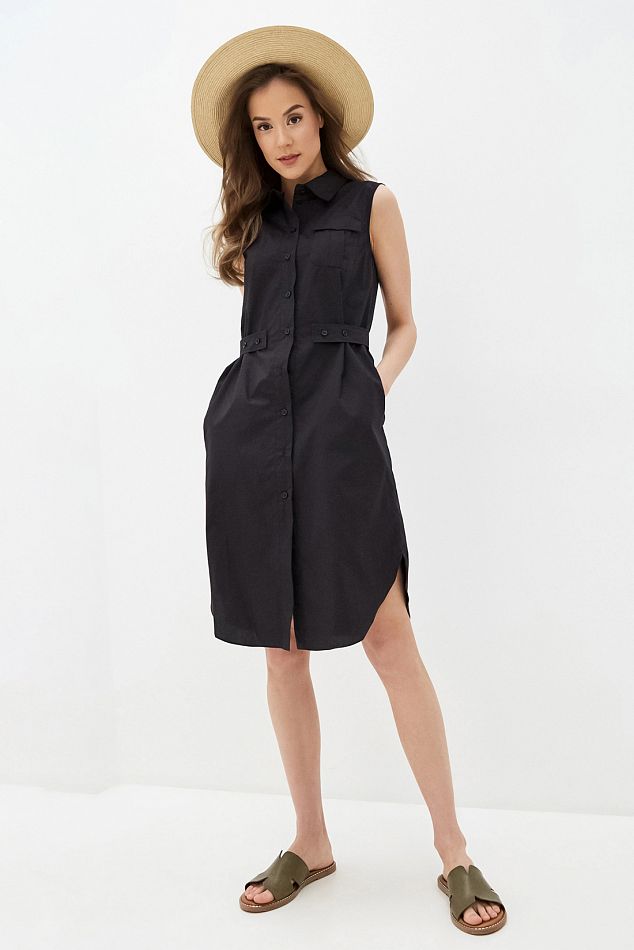 Платье без рукавов цвет черный купить в интернет-магазине Caterina Leman