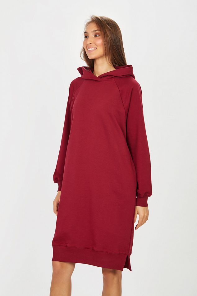 Платье-толстовка - артикул B451539, цвет LIGHT RUBY WINE - купить по цене 6479 руб. в интернет-магазине Baon