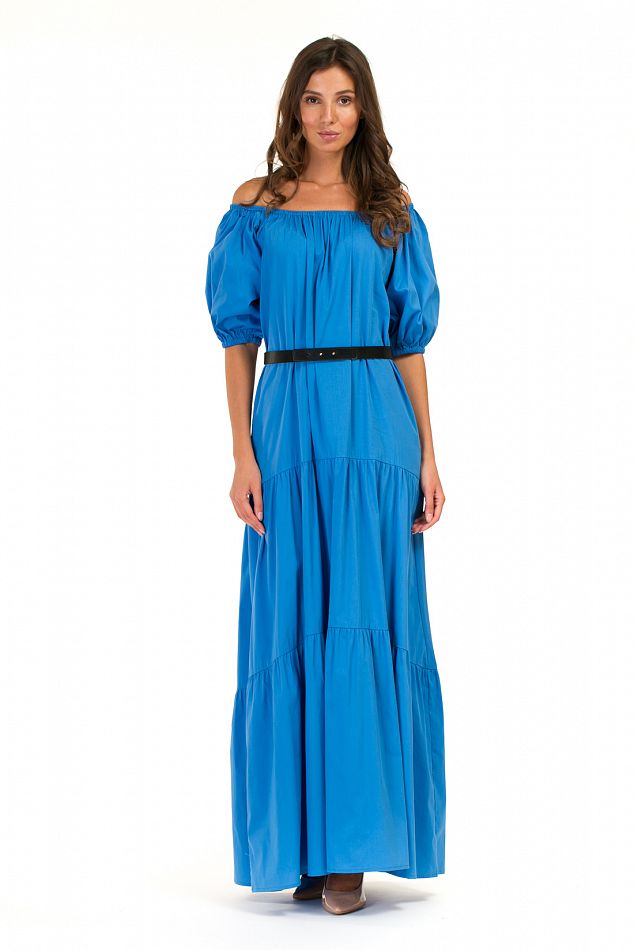Платье в цыганском стиле - артикул B457053, цвет LARKSPUR - купить по цене 2749 руб. в интернет-магазине Baon