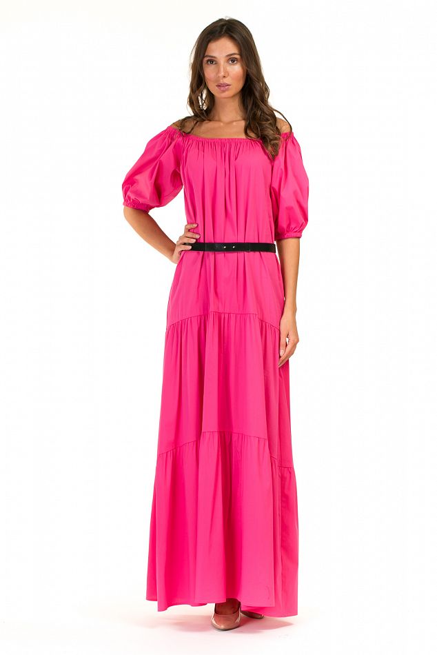 Платье в цыганском стиле - артикул B457053, цвет PALE MAGENTA - купить по цене 2749 руб. в интернет-магазине Baon