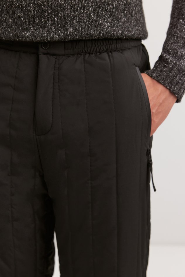 Утепленные стеганые прямые брюки Baon B5925502 - 4