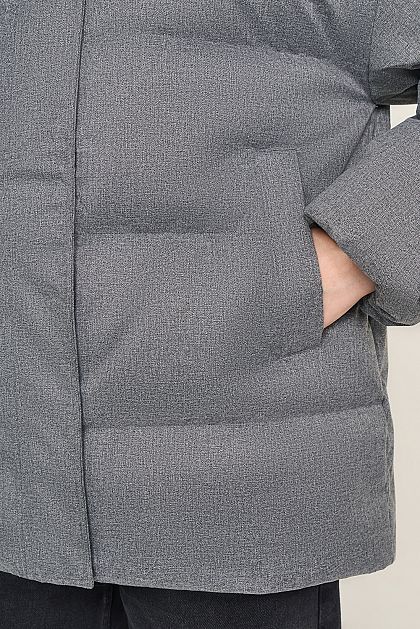 Пуховик из меланжевой ткани с термовставкой Баон Baon B0023559