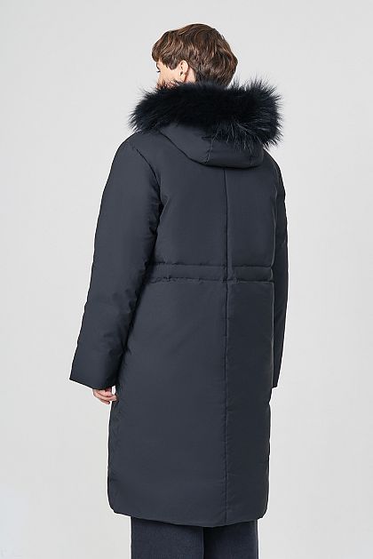 Пуховое пальто с меховой отделкой Баон Baon B0223513