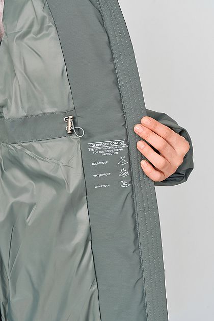 Пуховое пальто с меховой отделкой Баон Baon B0223513