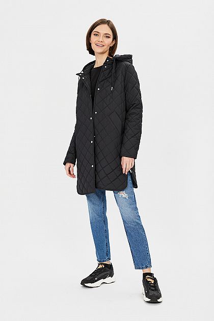 Стёганое пальто с капюшоном Баон Baon B031039