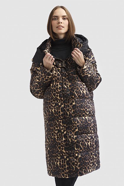 Леопардовая куртка (эко пух) B040536