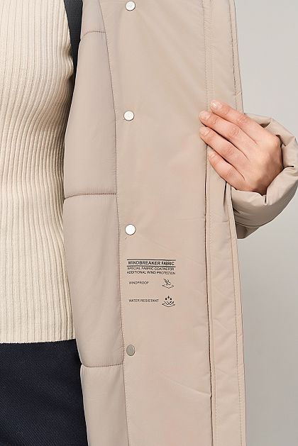 Утеплённое пальто с поясом Баон Baon B0523508
