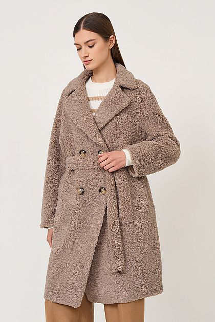Пальто с поясом