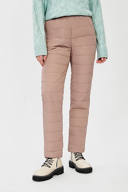 Утеплённые брюки с эластичным поясом B091508