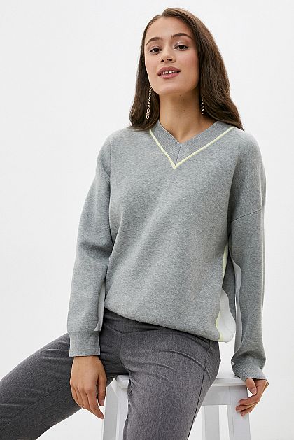 Пуловер в спортивном стиле B130536
