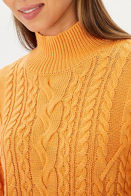 Шерстяной свитер с косами B131546