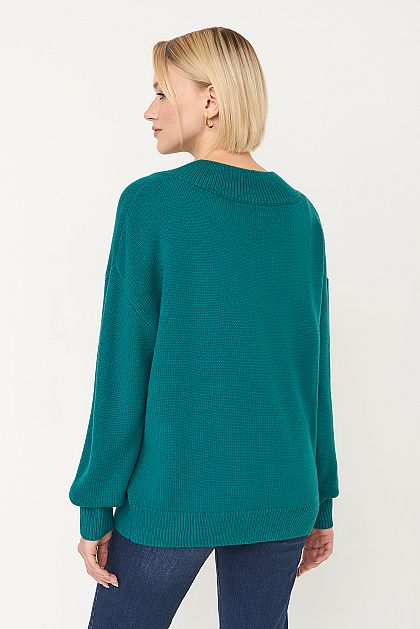 Шерстяной пуловер-оверсайз Баон Baon B1323536