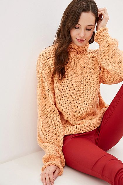 Объёмный свитер с мериносом B139599