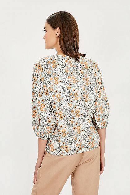Блузка с цветочным принтом B171042