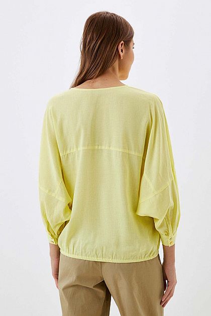 Свободная блуза со льном Баон Baon B1722037