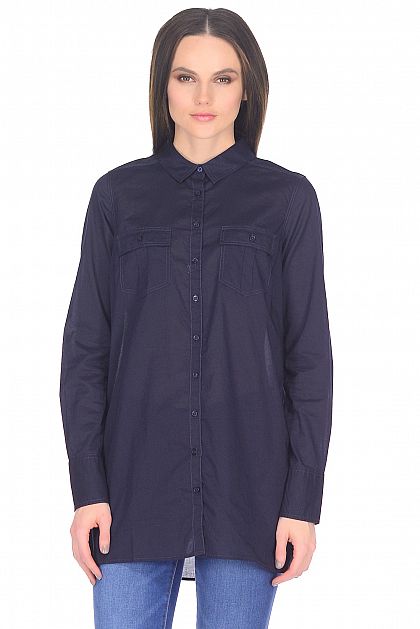 Удлинённая рубашка из хлопка Баон Baon B178055