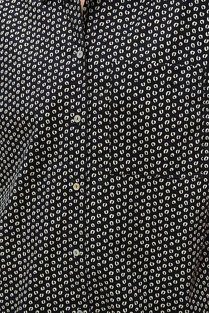 Хлопковая блузка прямого свободного кроя с принтом Баон Baon B1923022