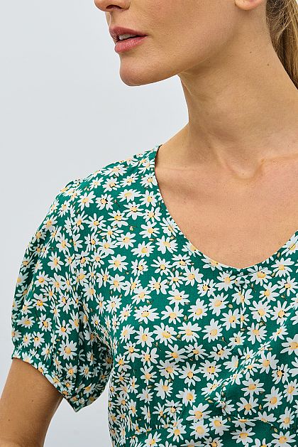 Приталенная блузка с цветочным принтом  Баон Baon B1923035