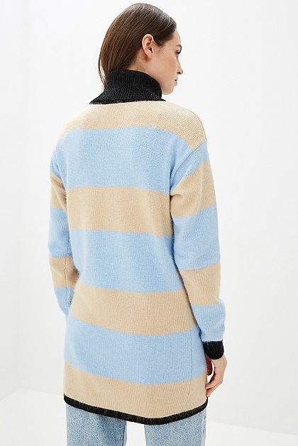 Длинный свитер в полоску Баон Baon B229524
