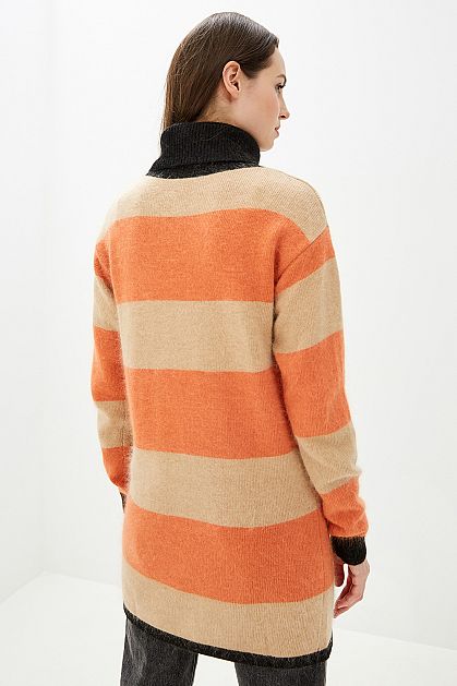 Длинный свитер в полоску Баон Baon B229524