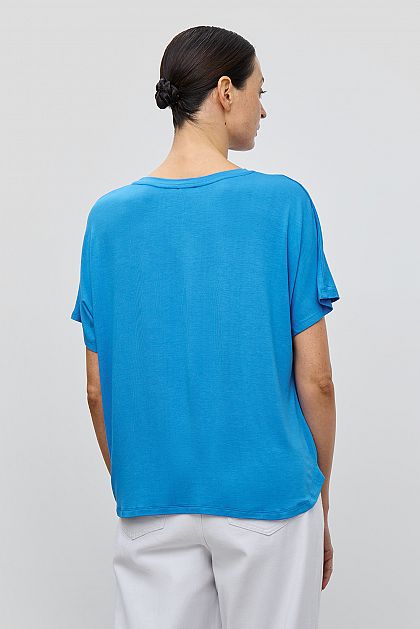 Удлиненная футболка свободного кроя из вискозы  Баон Baon B2323056