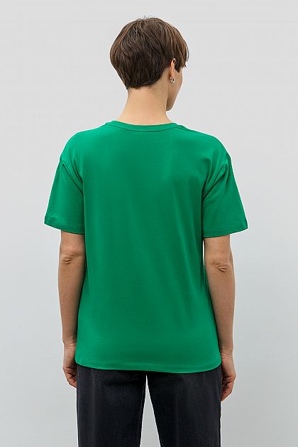Хлопковая футболка с аппликациями из страз Баон Baon B2323088