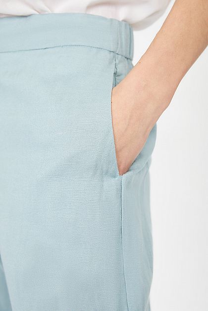 Костюмные брюки-джоггеры из льна Баон Baon B291029