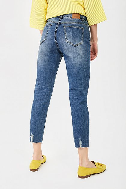 Укороченные джинсы-бойфренд B301007