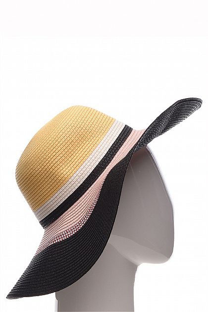 Шляпа с широкими полосами B349002