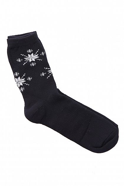 Махровые носки со снежинками B398517